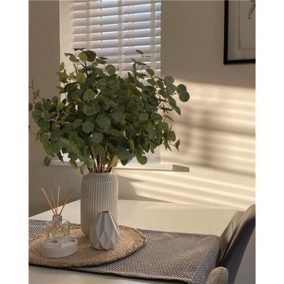 6Pcs Artificial Eucalyptus Stems Tall 24" Faux Eucalyptus Branches Fake Greenery - Picture 5 of 7